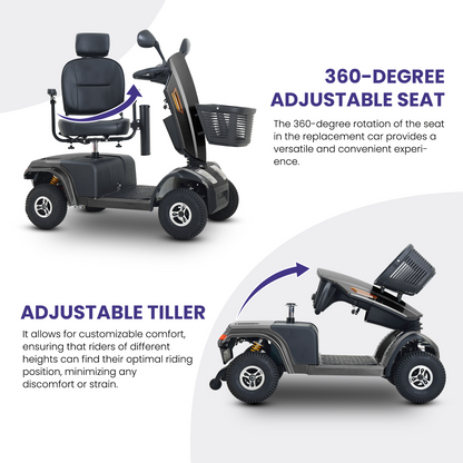 S500-Black Heavy Duty Mobility Scooter