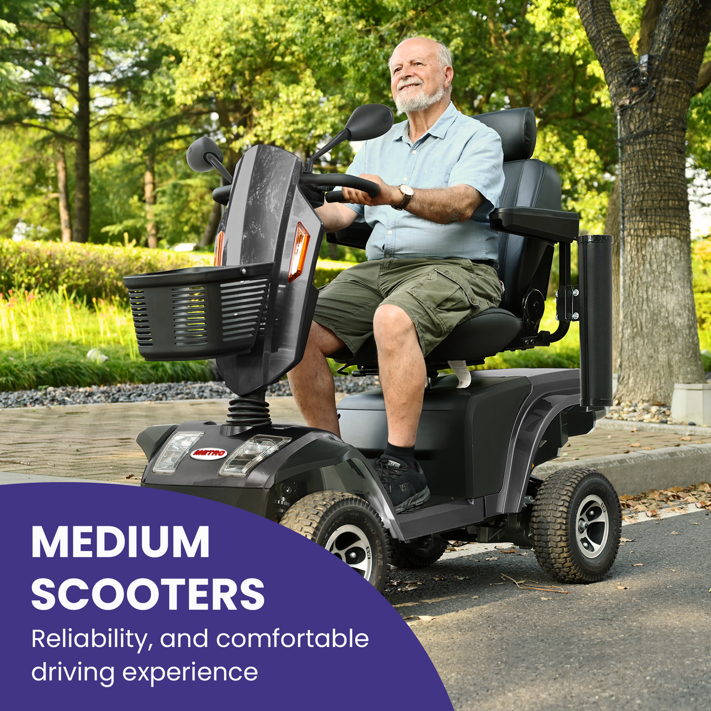 S500-Black Heavy Duty Mobility Scooter
