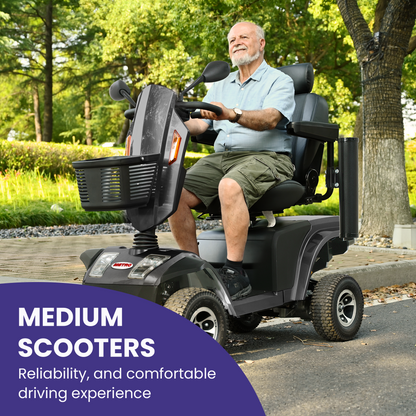 S500-Black Heavy Duty Mobility Scooter