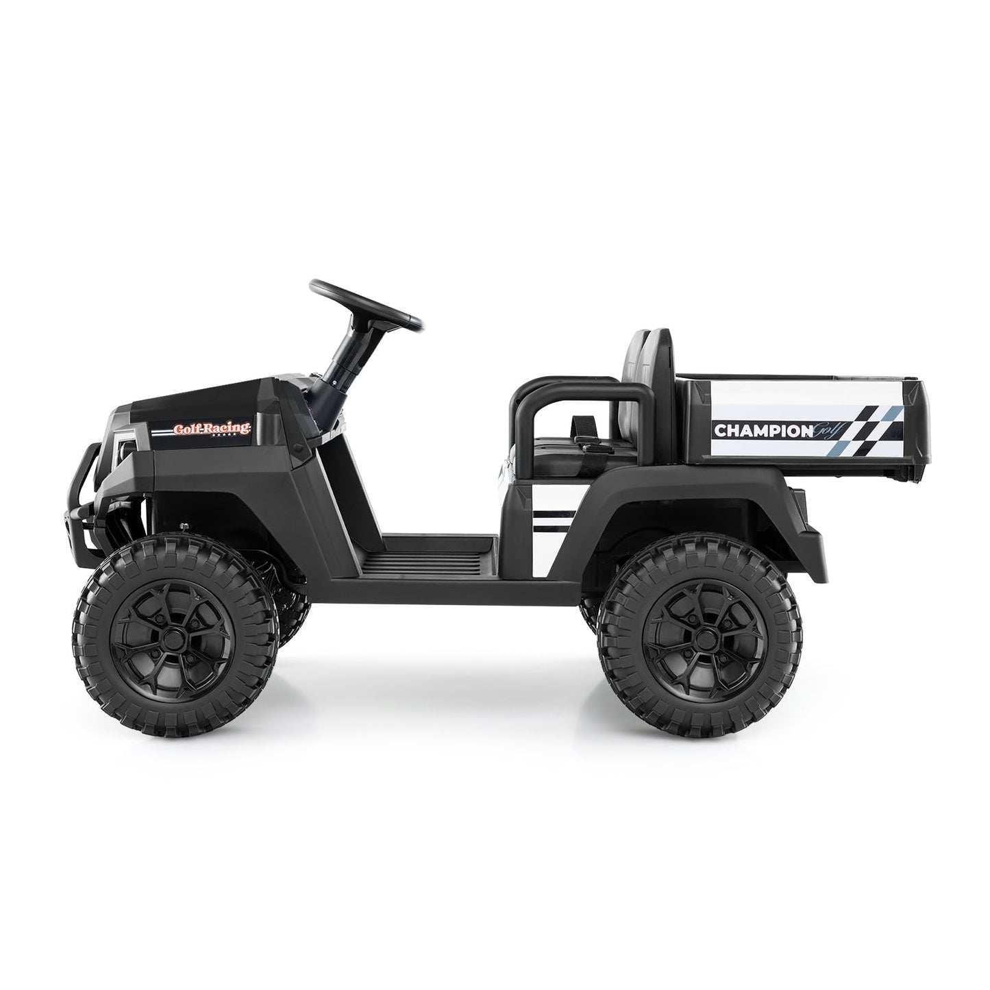 24V Kids Golf Cart 4WD 2-Seater Ride on Car with Storage Trunk and Horn