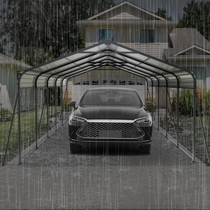 Heavy Duty Metal Carport 13 × 26.5 FT