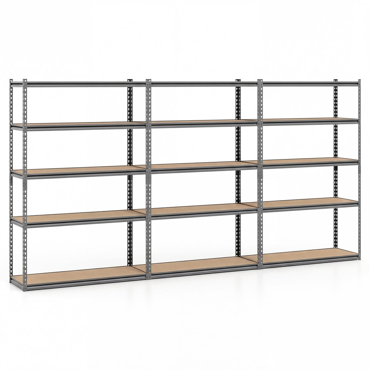 5-Tier Garage Shelving Unit 2200 LBS Metal Storage Shelves Adjustable Utility Rack for Warehouse