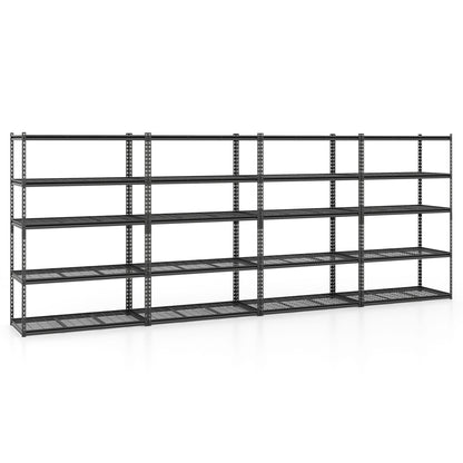 5-Tier Metal Shelving Unit 2000 lbs Capacity with Adjustable Wire Racks Set of
