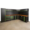 Modular Garage Cabinet System Built for Organization, Heavy-Duty Steel, Matte Black Finish, Reinforced Work Surface
