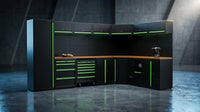 ApexForge Shadowline Pro Modular Garage Cabinet System — Lifestyle