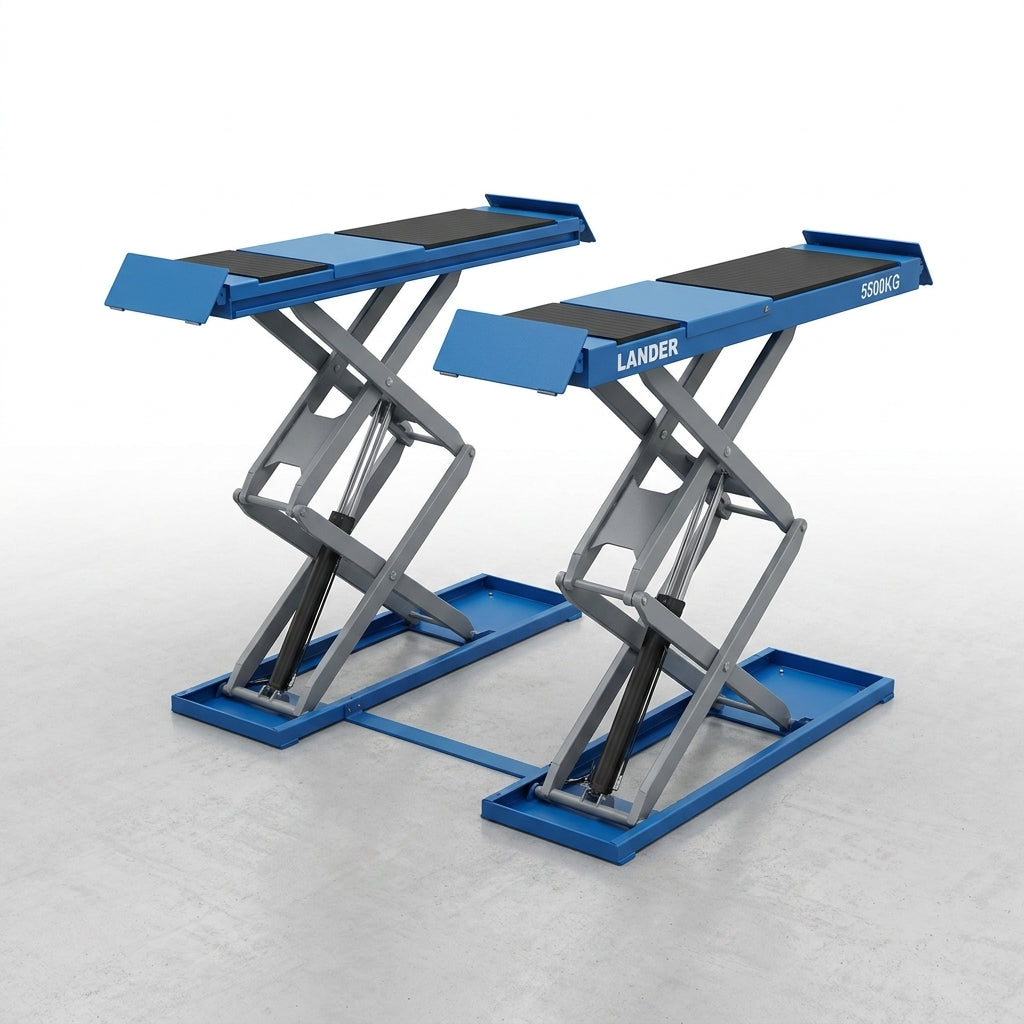 Automotive Scissor Lift Engineered for Professional Use, Twin-Scissor Design, Synchronized Hydraulics, 5,500 Lb — Studio Shot