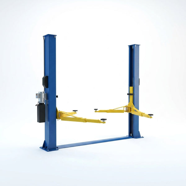 BlueForge Atlas A12 Asymmetric Two-Post Car Lift — Studio Shot
