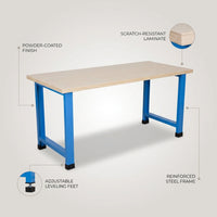 ForgeLine Precision Work Bench — infographic