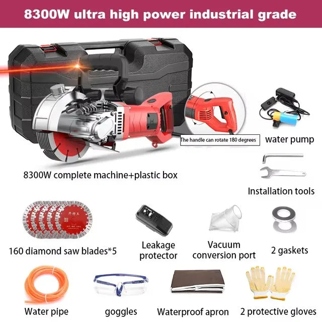 Electric Grooving Machine Automatic Wall Concealed Wire Groove Cutting Machine Slotting Machine Dustless Trenching Machine