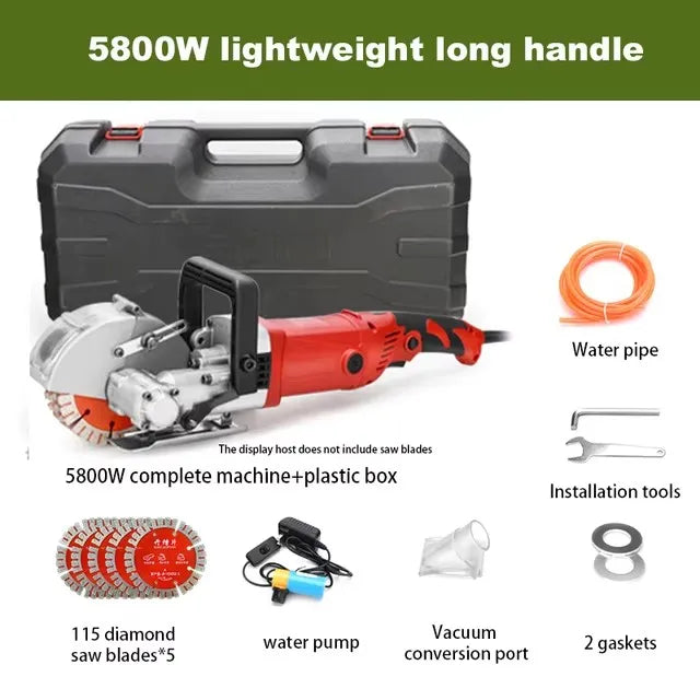 Electric Grooving Machine Automatic Wall Concealed Wire Groove Cutting Machine Slotting Machine Dustless Trenching Machine