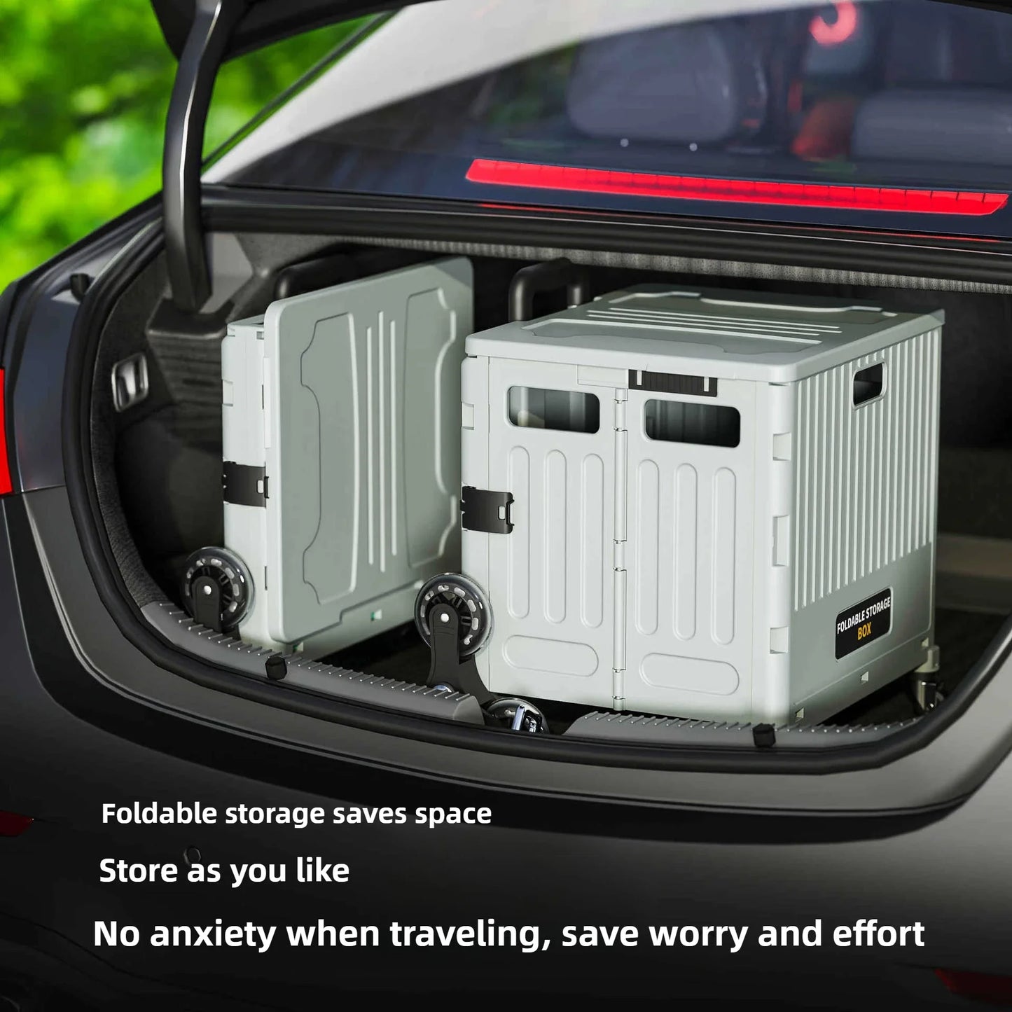 Household multi-functional shopping trolley, portable folding shopping trolley, trailer, camping, large-capacity storage box
