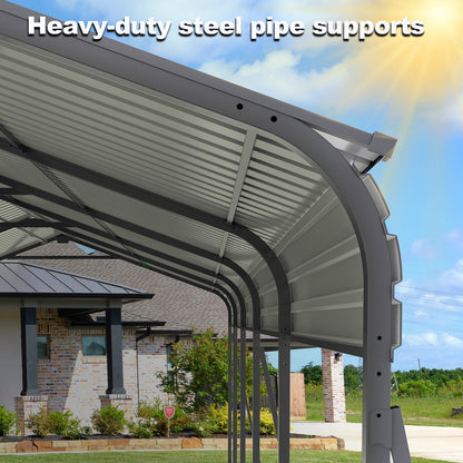Heavy Duty Metal Carport 13 × 26.5 FT