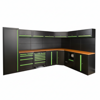 Modular Garage Cabinet System Built for Organization, Heavy-Duty Steel, Matte Black Finish, Reinforced Work Surface
