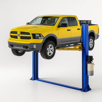 Two-Post Car Lift Engineered for Professional Shops, Asymmetric Design, Heavy-Duty Blue Columns, 12000 lb Capacity