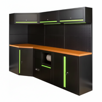 Modular Garage Cabinet System Built for Organization, Heavy-Duty Steel, Matte Black Finish, Reinforced Work Surface