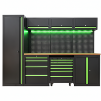 Modular Garage Cabinet System Built for Organization, Heavy-Duty Steel, Matte Black Finish, Reinforced Work Surface