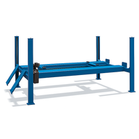 Four-Post Alignment Lift Engineered for Professional Service, Heavy-Duty Steel Posts, Center Scissor Bridge