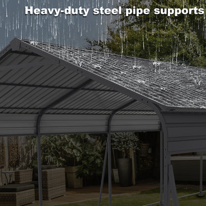 Heavy Duty Metal Carport 13 × 26.5 FT